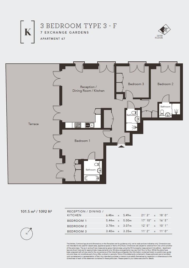 7 Exchange Gardens 3 bed Type 3