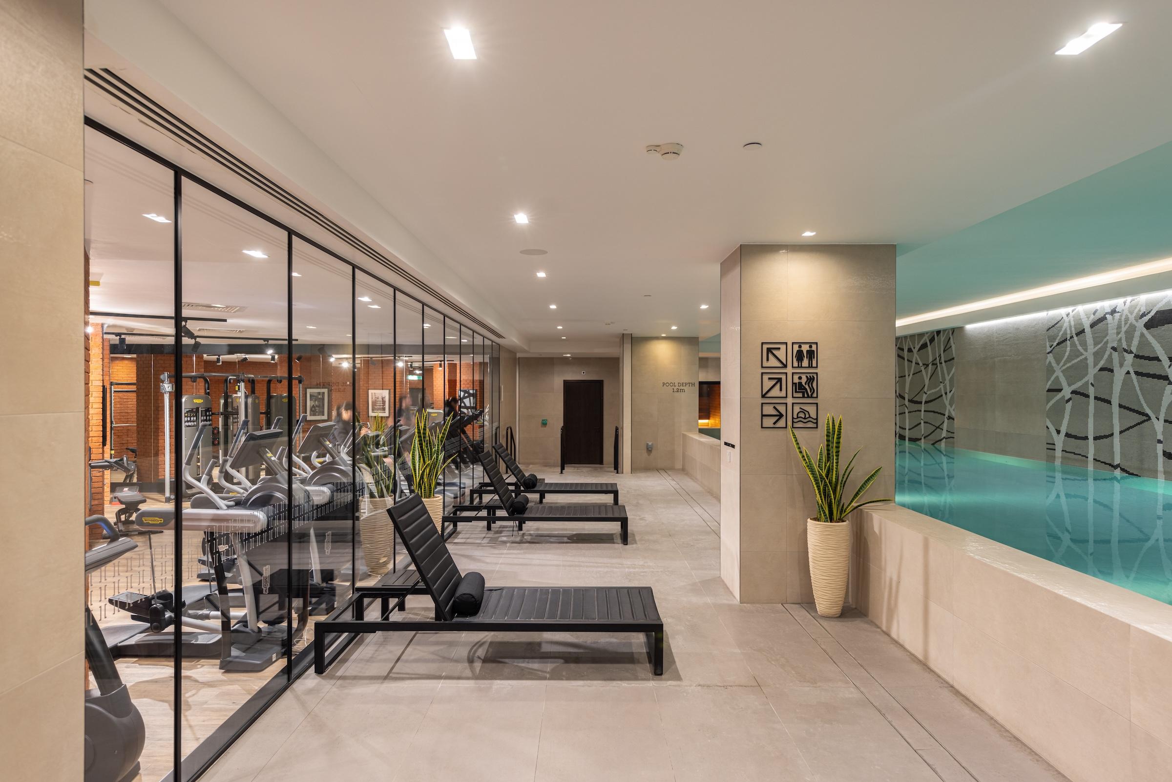 gym and pool area