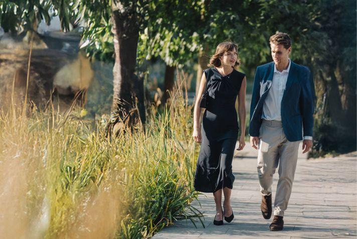 Couple walking at Keybridge